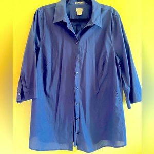 Chico’s Bottom Down Shirt w/ 3/4 sleeves  Size 3( size 16)